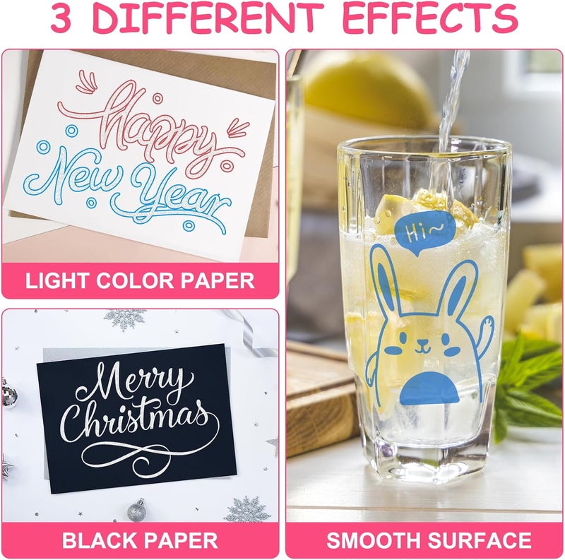 KOUSICOO Glitter Markers Outline Glitter Pens: 48 Shimmer Metallic Tween Teen Girl Gifts Trendy Stuff 4-16 Year Old,Arts Crafts Kids Ages 8-12,Art Supplies Kids 6-8 9-12 10-12,Cute Cool Fun Crafts Girls 8-12 - Image 4